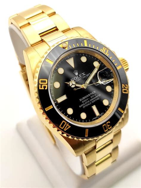 solid gold rolex for men|rolex submariner 18k gold price.